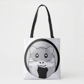 Cartoon Hamster Scarfed Joy Tote Bag (Voorkant)
