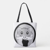 Cartoon Hamster Scarfed Joy Tote Bag (Achterkant)
