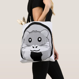 Cartoon Hamster Scarfed Joy Tote Bag