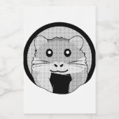 Cartoon Hamster Scarfed Joy Voedselcontainer Etiket (Enkel label)