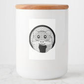 Cartoon Hamster Scarfed Joy Voedselcontainer Etiket (Voorkant)