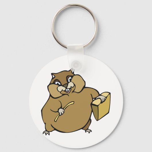 Cartoon Hamster Sleutelhanger (Achterkant)