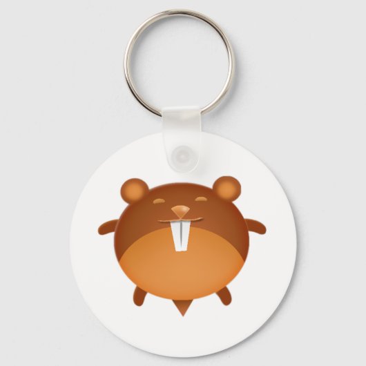 Cartoon Hamster Sleutelhanger (Voorkant)