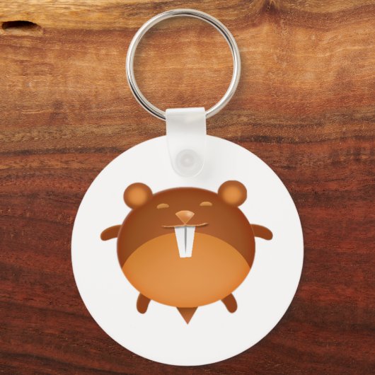 Cartoon Hamster Sleutelhanger (Voorkant)