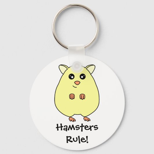 Cartoon Hamster - Sleutelhanger Hamsters Rule (Voorkant)