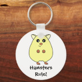 Cartoon Hamster - Sleutelhanger Hamsters Rule (Voorkant)