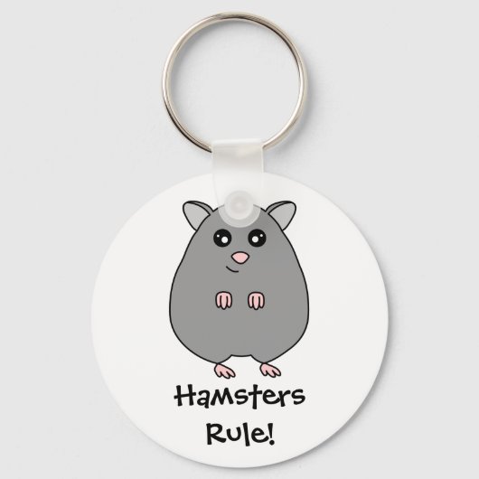 Cartoon Hamster - Sleutelhanger Hamsters Rule (Voorkant)