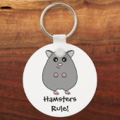 Cartoon Hamster - Sleutelhanger Hamsters Rule (Voorkant)