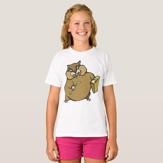 Cartoon Hamster T-shirt (Voorkant volledig)
