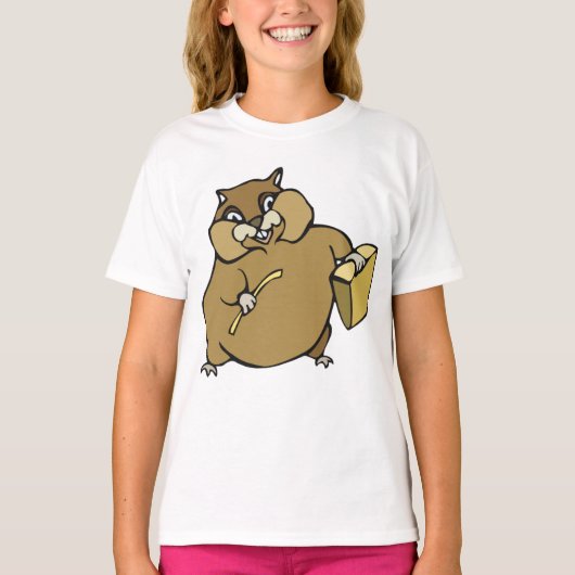 Cartoon Hamster T-shirt (Voorkant)