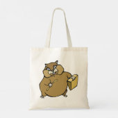 Cartoon Hamster Tote Bag (Achterkant)