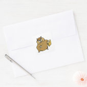 Cartoon Hamster Vierkante Sticker