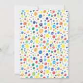 Cartoon Hand Draw Doodle Birthday Invitation Kaart (Achterkant)