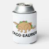 Cartoon Hand Drawn Taco Dinosaur Tacosaurus Rex Blikjeskoeler (Blikje Achterkant)