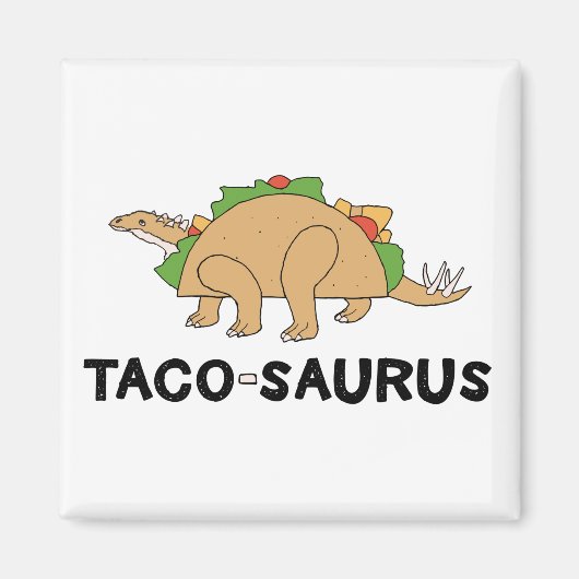 Cartoon Hand Drawn Taco Dinosaur Tacosaurus Rex Magneet (Voorkant)