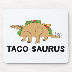 Cartoon Hand Drawn Taco Dinosaur Tacosaurus Rex Muismat