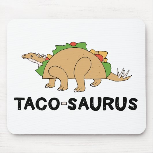 Cartoon Hand Drawn Taco Dinosaur Tacosaurus Rex Muismat (Voorkant)