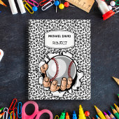 Cartoon Hand Het houden van een Baseball Ball Cust Notitieboek