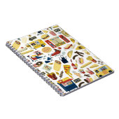 Cartoon handgetekende onderdelen van het festival  notitieboek (Rechterzijde)