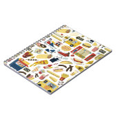 Cartoon handgetekende onderdelen van het festival  notitieboek (Linkerzijde)