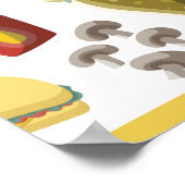 Cartoon handgetekende onderdelen van het festival  poster (Hoek)