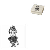 Cartoon Handsome Prince Rubberstempel (Gestempeld)
