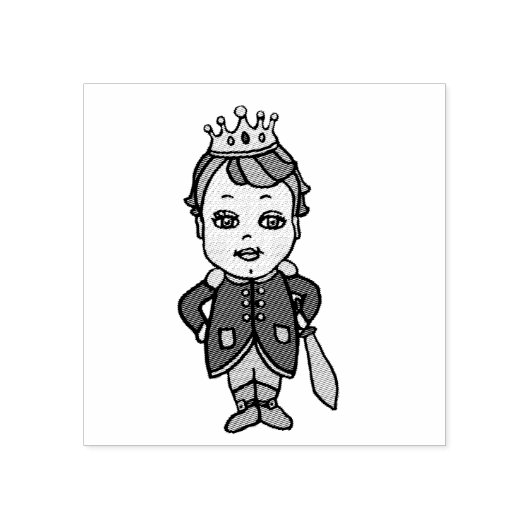 Cartoon Handsome Prince Rubberstempel (Afrduk)