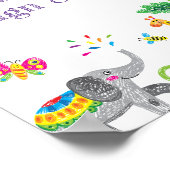 Cartoon Handtekening Gedetailleerd aangepaste teke Poster (Hoek)