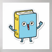 Cartoon Happy Book Poster (Voorkant)