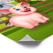 Cartoon happy farm poster (Hoek)