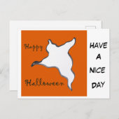 Cartoon Happy Halloween Cust. Briefkaart (Voorkant / Achterkant)