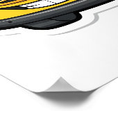 Cartoon Happy School Bus Poster (Hoek)