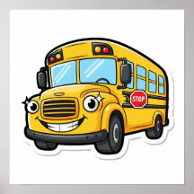 Cartoon Happy School Bus