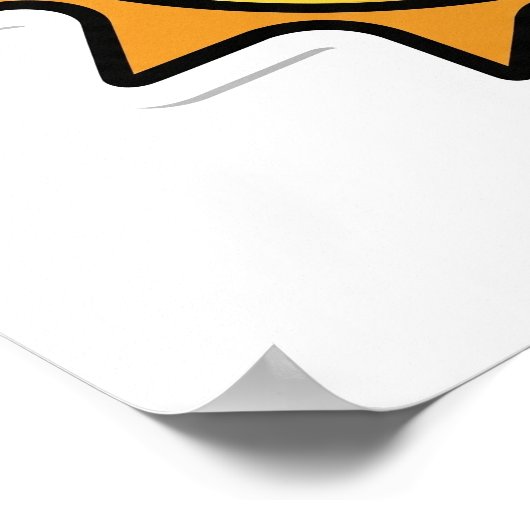 Cartoon Happy Sun Poster (Hoek)