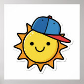Cartoon Happy Sun Poster (Voorkant)