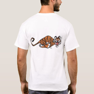 Cartoon Hardlopende Tijger T-shirt (achterkant)