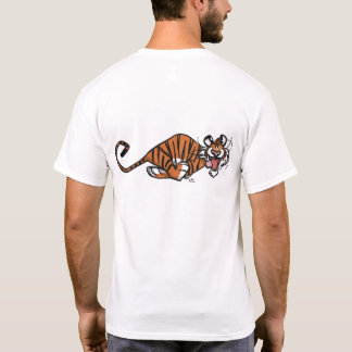 Cartoon Hardlopende Tijger T-shirt (achterkant)