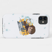 Cartoon Harry and Hedwig Flying Past Hogwarts Case-Mate iPhone Case (Achterkant (horizontaal))