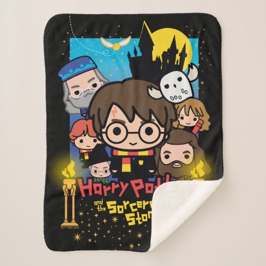 Cartoon Harry Potter and the Sorcerer's Stone Sherpa Deken (Voorkant)