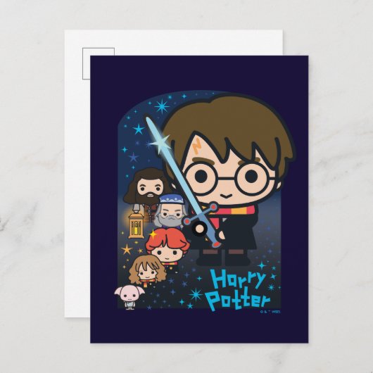 Cartoon Harry Potter Briefkaart (Voorkant / Achterkant)