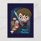 Cartoon Harry Potter Briefkaart (Voorkant)