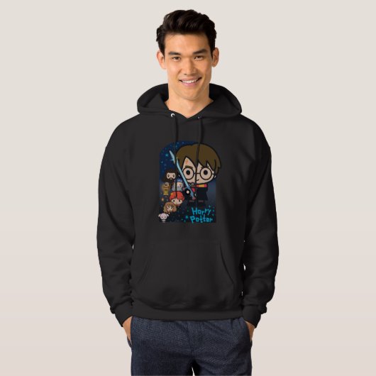 Cartoon Harry Potter Chamber of Secrets Graphic Hoodie (Voorkant volledig)