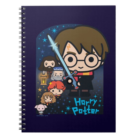 Cartoon Harry Potter Chamber of Secrets Graphic Notitieboek (Voorkant)