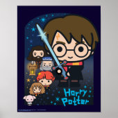 Cartoon Harry Potter Chamber of Secrets Graphic Poster (Voorkant)