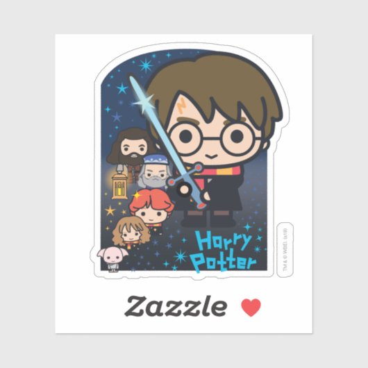 Cartoon Harry Potter Chamber of Secrets Graphic Sticker (Vel)