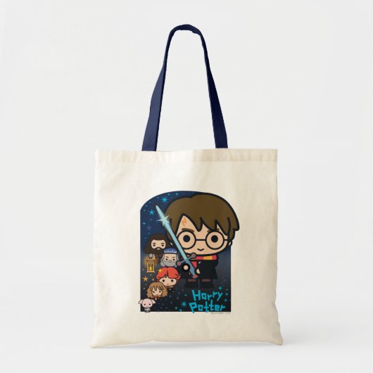 Cartoon Harry Potter Chamber of Secrets Graphic Tote Bag (Voorkant)