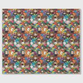 Cartoon Harry Potter Character Toss Pattern Cadeaupapier (Vlak)