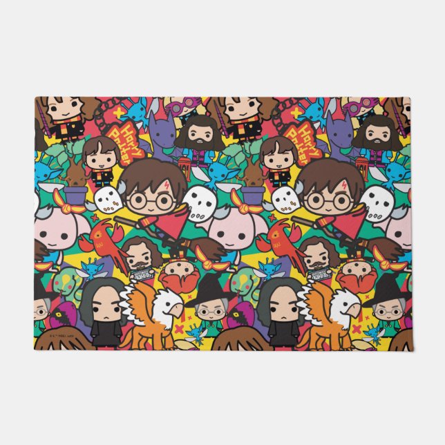Cartoon Harry Potter Character Toss Pattern Deurmat (Voorkant)