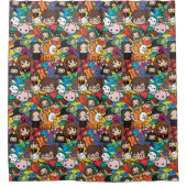 Cartoon Harry Potter Character Toss Pattern Douchegordijn (Voorkant)