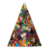 Cartoon Harry Potter Character Toss Pattern Feesthoedjes (Achterkant)